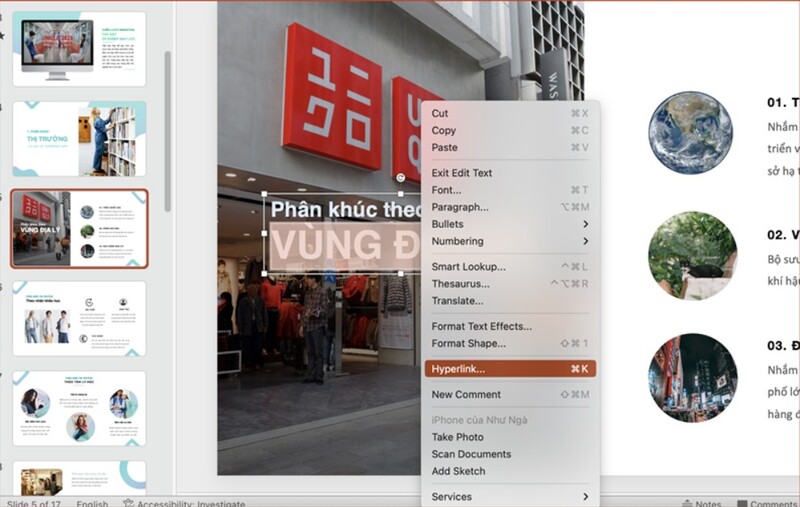 cách chèn link vào powerpoint đến slide