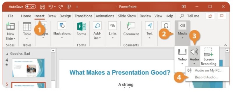 cách chèn nhạc vào PowerPoint