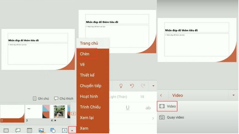 cách chèn video vào powerpoint trên điện thoại