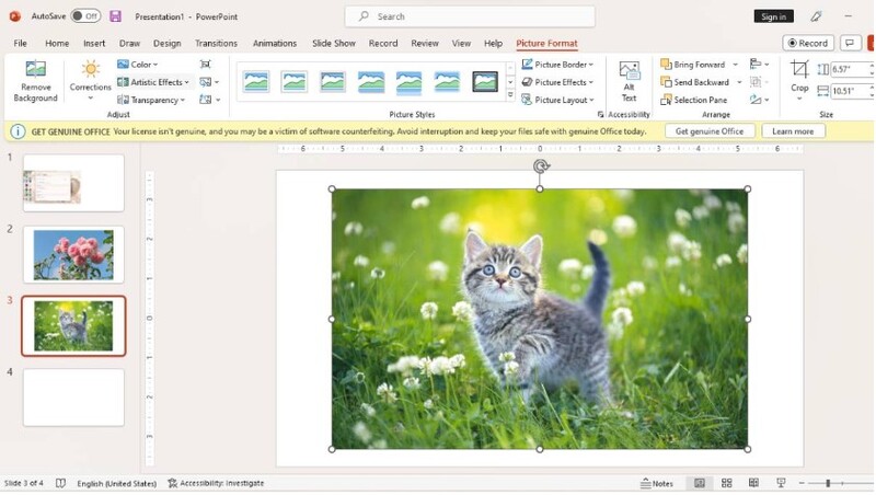 cách điều chỉnh độ mờ ảnh trong powerpoint