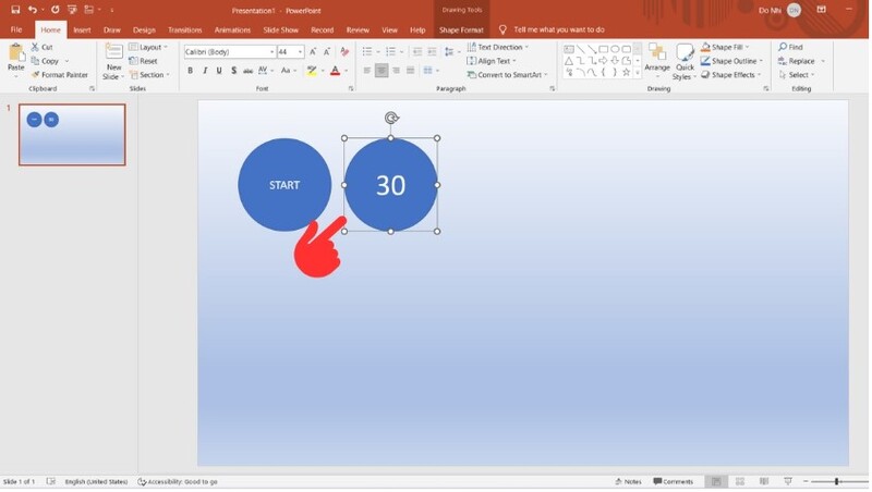 cách làm đồng hồ đếm ngược trong PowerPoint