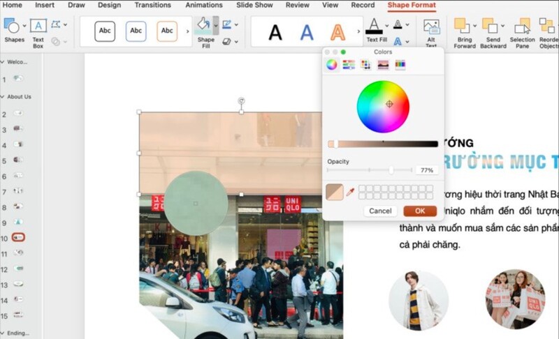 cách làm mờ ảnh trong powerpoint