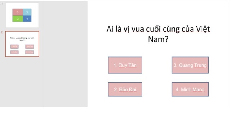 cách làm trò chơi trên powerpoint đoán hình