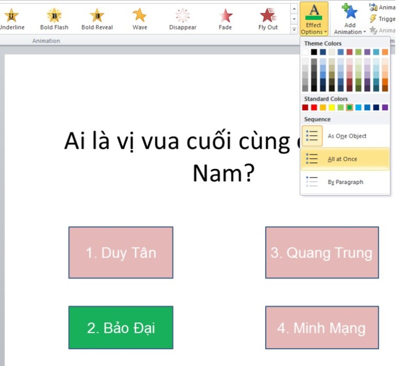 cách làm trò chơi trên powerpoint đoán hình