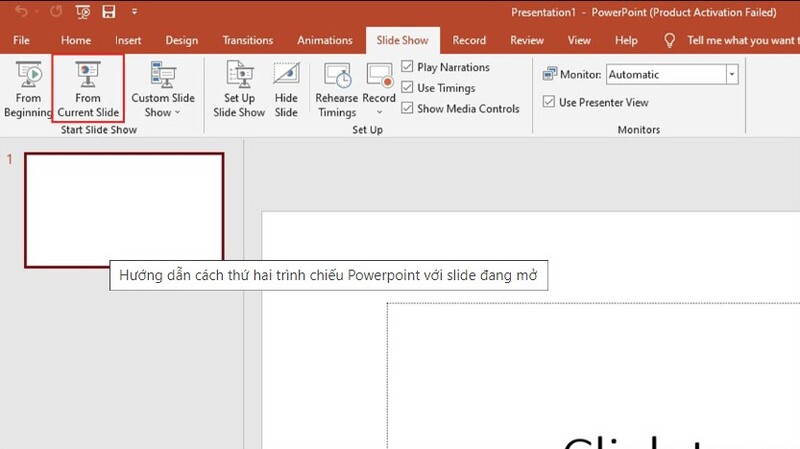 cách trình chiếu PowerPoint