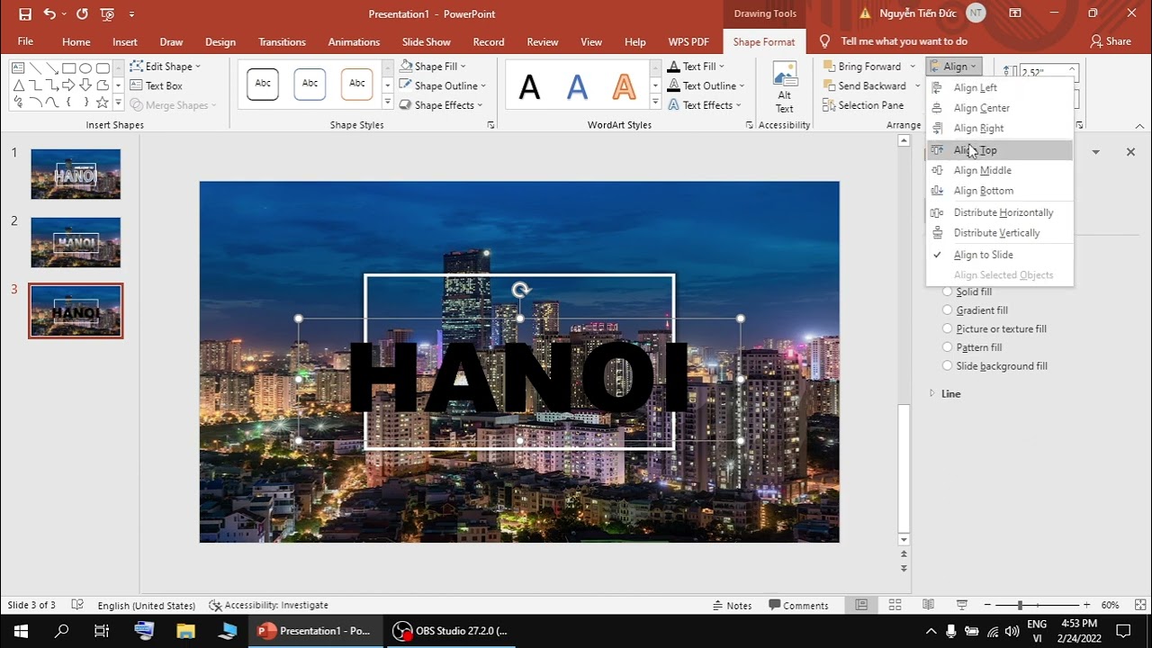 cách làm tiêu đề trong powerpoint đẹp